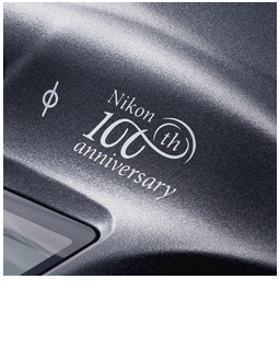 100th anniversary logo on a side of the pentaprism portion